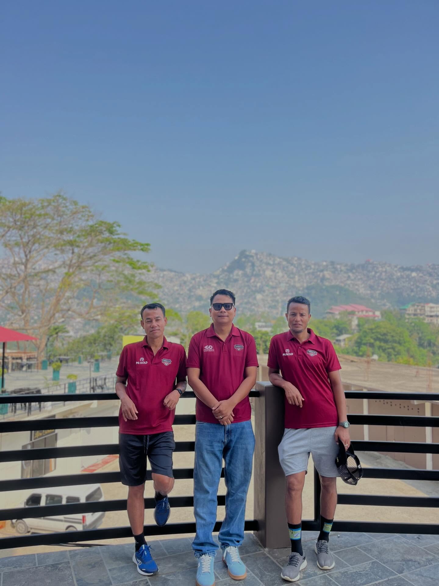 Lenruol Football Academy coaching staff before Aizawl trials